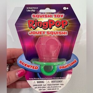 Scented Ring Pop Squishy Toy (not edible) – Pink Gem color